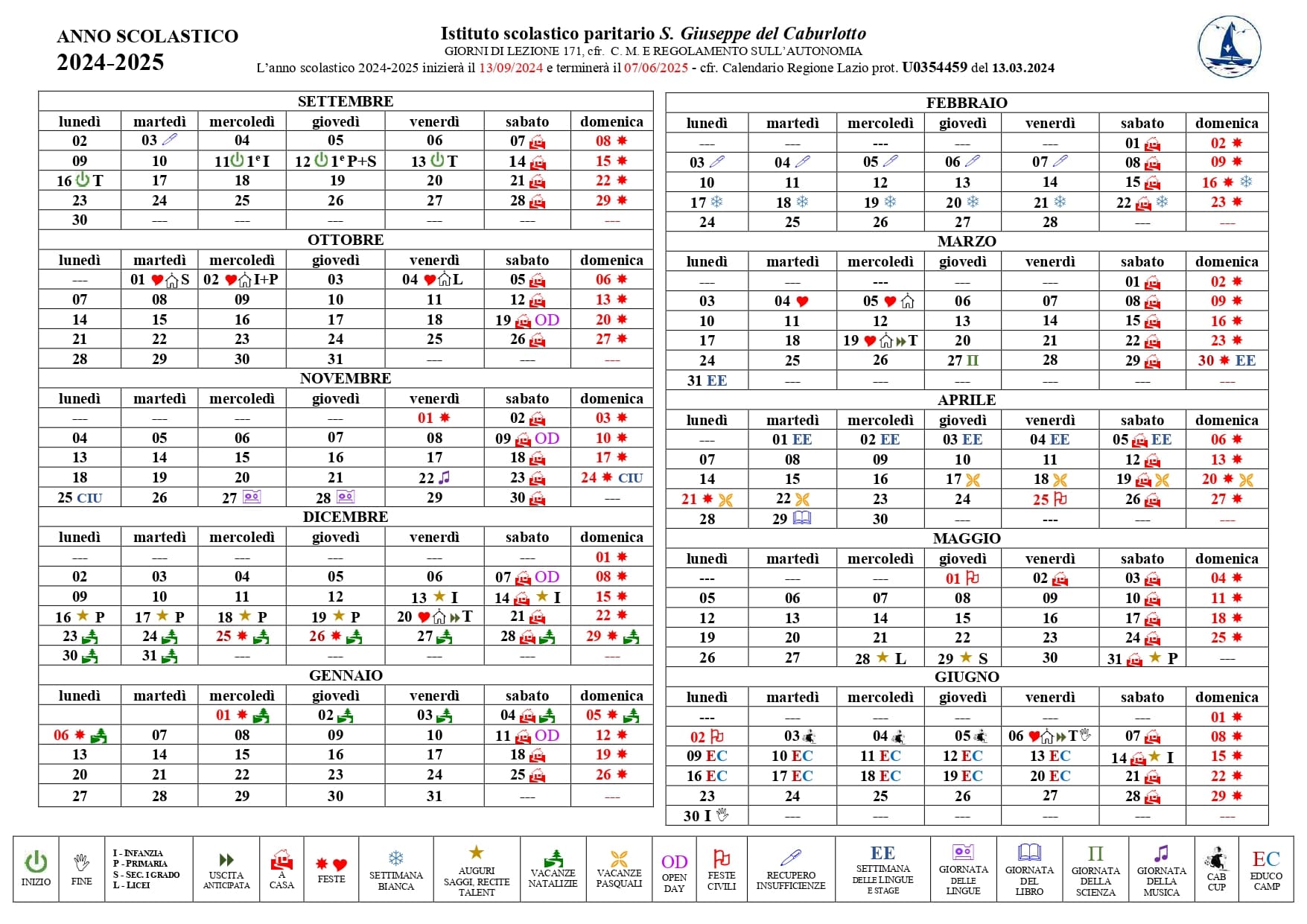 Calendario scolastico 2022-2023